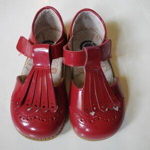Livie and Luca Felix Fringe Mary Jane shoes red patent leather Toddler 11 EUC